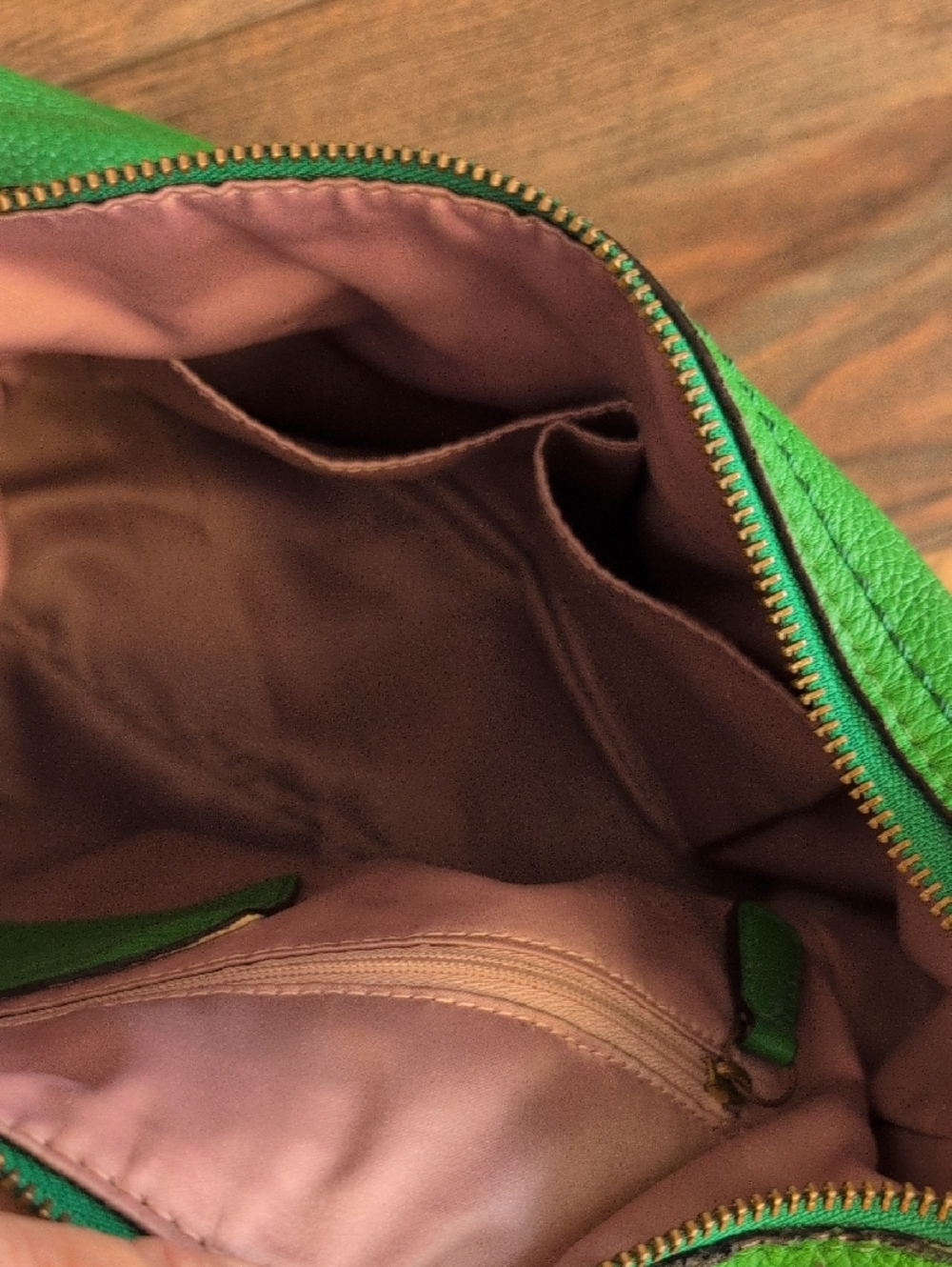Coach Vintage Green Pebbled Leather Poppy Avery Hobo Crossbody Bag          M357 - Picture 15 of 16